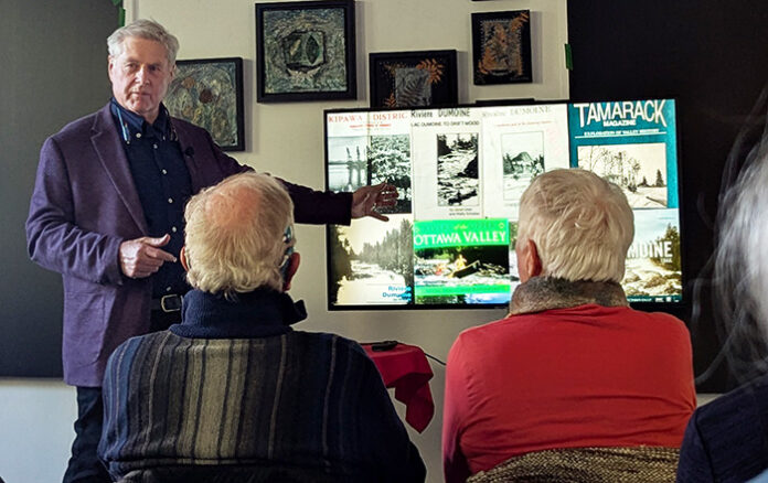 Friends of the Dumoine River founder, Wally Schaber, gave an inf